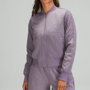 Lululemon Non-Stop Bomber Jacket, Dusky Lavender - Size 10